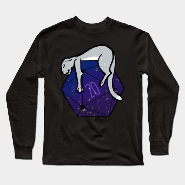 Sleepy Galaxy Kitty Long Sleeve T-Shirt by vanitygames